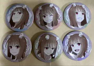 늑대와 향신료 호로 얼굴 콜렉션 캔뱃지 로손 한정 6종 세트 굿즈