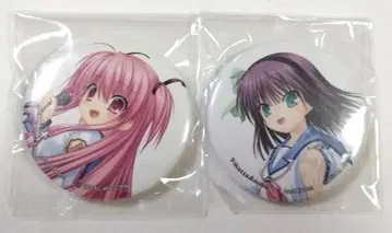 (미개봉) 캔뱃지 유이, 나카무라 유리 Angel Beats! 2개 세트