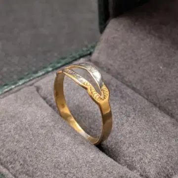 11호 스털링 실버 925 시그넷 반지 골드 GF 여성용