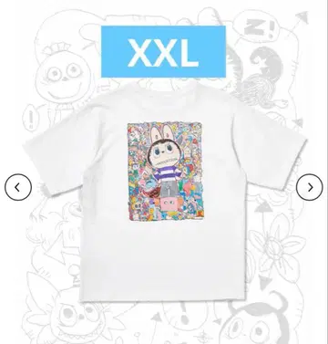 유니클로 라부부 콜라보 T셔츠 POP MART XXL 사이즈