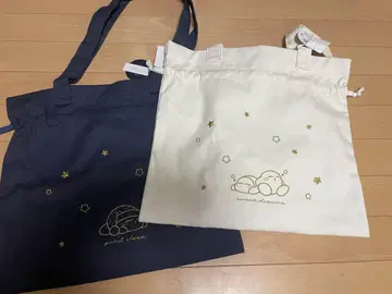 커비 복조리 토트백 화이트 & 네이비 2색 세트