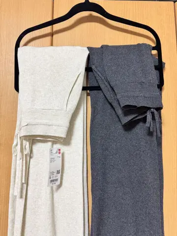 [새상품급] UNIQLO 워셔블 니트 리브 팬츠 내추럴 다크 그레이