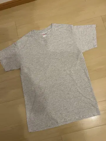Hanes 90년대 그레이 BLANK 무지 반팔 티셔츠 싱글 스티치