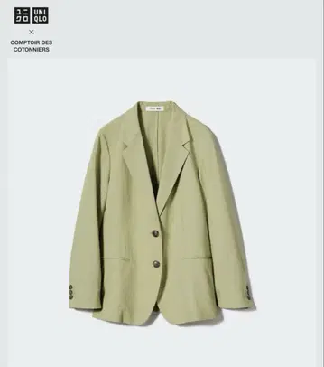 라이트 그린 테일러드 자켓 유니클로 콩트와르 데코토니에