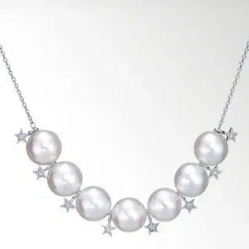 STAR JEWELRY 70주년 한정판 Pt 펄 다이아 목걸이