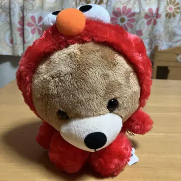 엘모 모자 곰 봉제 인형 약 30cm