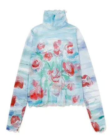 ART FLOWER 시스루 TOPS POPPY 아사기뇨