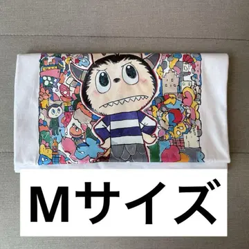 UNIQLO 라부부 콜라보 T셔츠 화이트 M 사이즈 POPMART