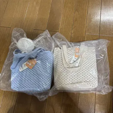 GU x 치이카와 파우치 세트 백 치이카와 화이트 블루 택 포함 새상품
