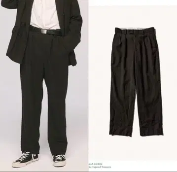 a.presse Wide Tapered Trousers KHAKI 3