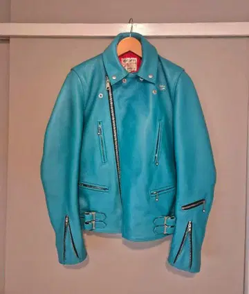 Lewis Leathers Lightning 391 터콰이즈 블루/36