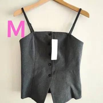 새상품 GU 프론트 버튼 뷔스티에 덕 그레이 M 사이즈 지유