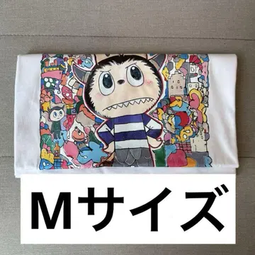 UNIQLO 라부부 콜라보 T셔츠 화이트 M 사이즈 POPMART