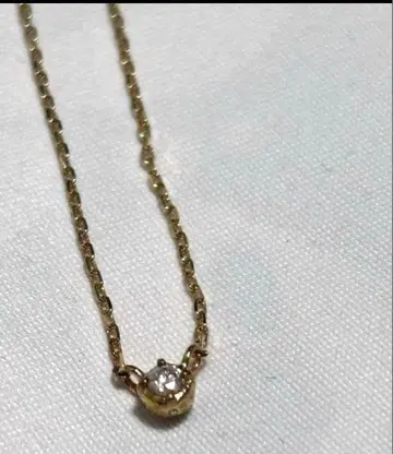 Encachette 앙캐셰트 k10 골드 다이아몬드 넥
