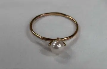 Encachette 앙캐셰트 담수 진주 반지 K10 골드