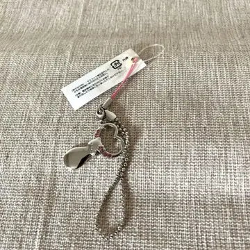 키티 하트형 스트랩 큐빅 장식 실버