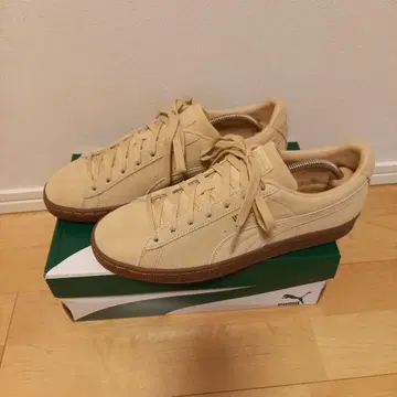 PUMA 스웨이드 베이지 검 스니커즈