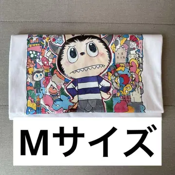 UNIQLO 라부부 콜라보 T셔츠 화이트 M 사이즈 POPMART
