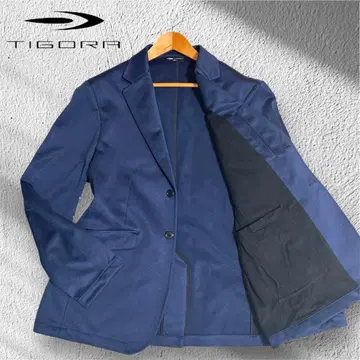 컨디션 최상 TIGORA 테일러드 자켓 LL XL 네이비 스트레치 소재