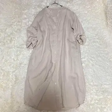 무인양품 MUJI 스탠드 카라 셔츠 원피스 XL 빅 사이즈
