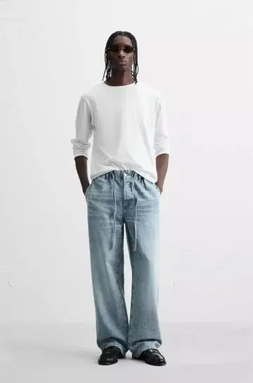 [ZARA] 릴랙스 핏 조거 웨이스트 청바지 XL (JP34)
