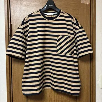JIL SANDER 19SS 스트라이프 포켓 티셔츠 두꺼운 원단