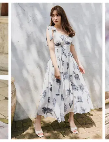 [정품] herlipto Sunflower-PrintedMidiDress