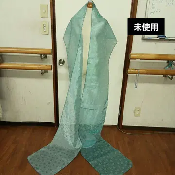 청록색 쉐도우 벚꽃무늬 헤코오비 미사용