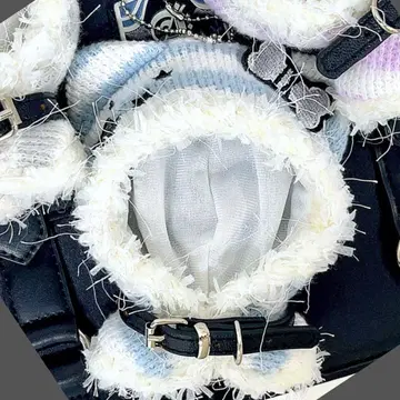 10~12cm 인형옷 고양이 귀 후드티 블루 이츠 앙스타 인형옷