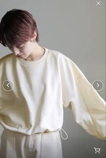샴브레이 절개 숏 맨투맨(selectmoca)