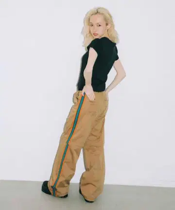 X-girl 베이지 와이드 팬츠