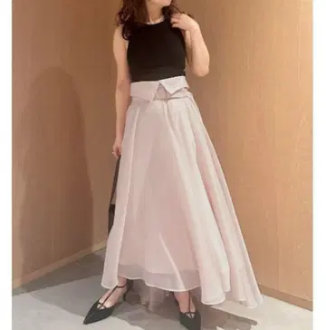 택 포함 새상품 프레이 아이디 오간자 서큘러 스커트 핑크 최근 상품
