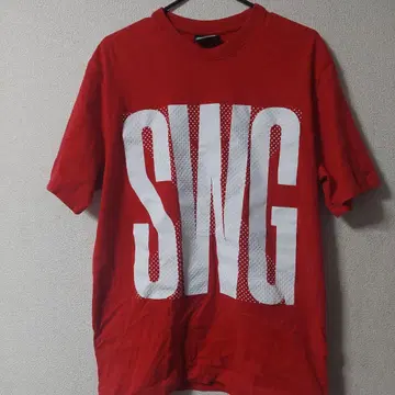 SWG 로고 티셔츠 L 사이즈 빨간색 swagger