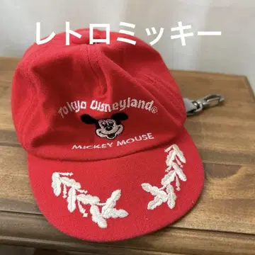 도쿄 디즈니랜드 상품 미키마우스 자수 캡 레트로