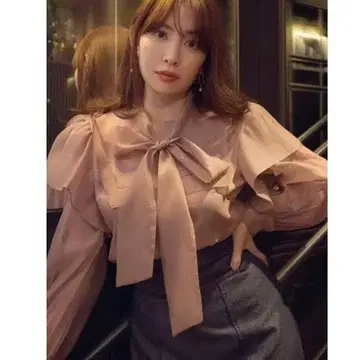 Herlipto Bow-Tie Organdy Blouse