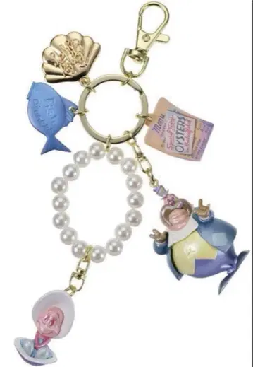 영 오이스터 & 바다코끼리 펄 키링 디즈니 이상한 나라의 앨리스