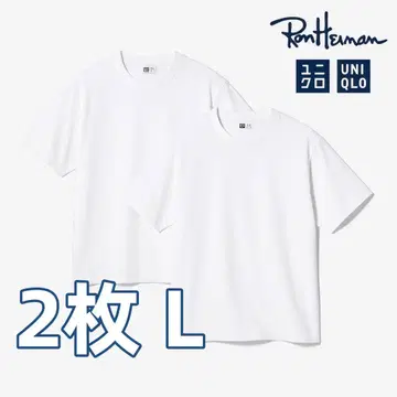 [새상품 2장] 유니클로 x 론 헤르만 한정 콜라보 티셔츠 (L x 2)