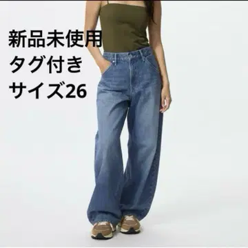 [새상품] 유니클로 UNIQLO 배기 커브 청바지 26