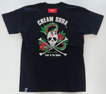 [새상품] Cream Soda 크림소다 스네이크 스컬 T셔츠 (XL)