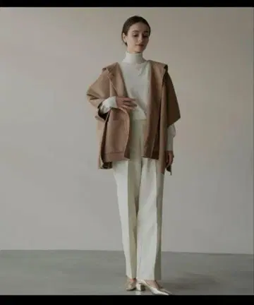 OHGA 판초 코트 카멜