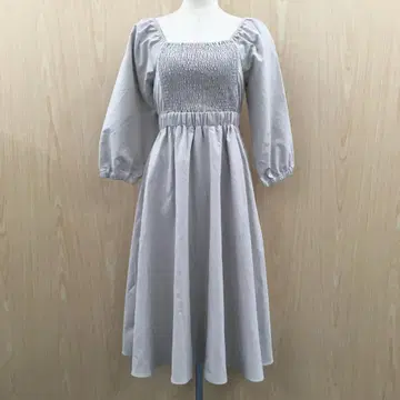 MICOAMERI 리본 부착 플레어 원피스 F0826B15