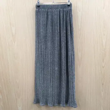 본루씰 라메 믹스 리브 타이트 스커트 F0826A17