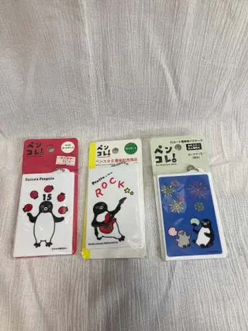 Suica 펭귄 IC 카드 케이스 굿즈 3세트