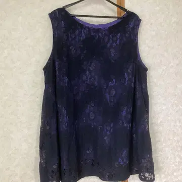 QVC 에스파스데칼마 레이스 블라우스 오버 3L 새상품급