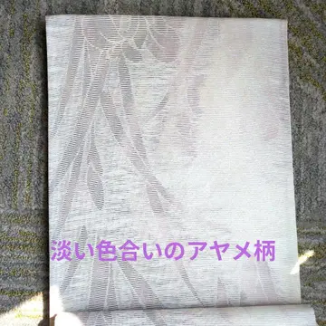 후쿠로 오비 옅은 핑크와 화이트 붓꽃 패턴