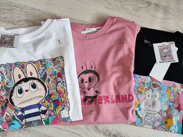 UNIQLO POPMART UT 라부부 유니클로 S 3매 세트