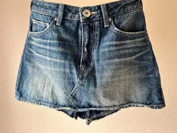 GYDA Vintage 데님 스커트 라이크 숏 팬츠