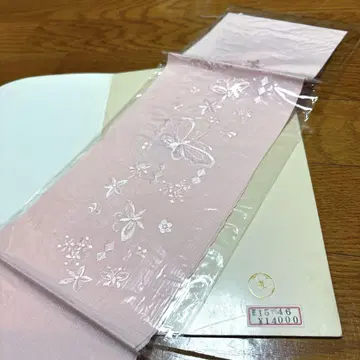 중국 전통 공예 동백꽃 자수 장식용 깃 옅은 핑크 정가 14,000엔