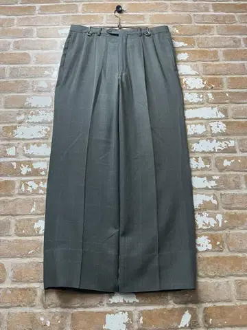 00s 체크 슬랙스 린넨 슬랙스 린넨 팬츠 그레이