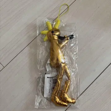 코코페리 로코페리 메탈릭 골드 봉제 인형 스트랩